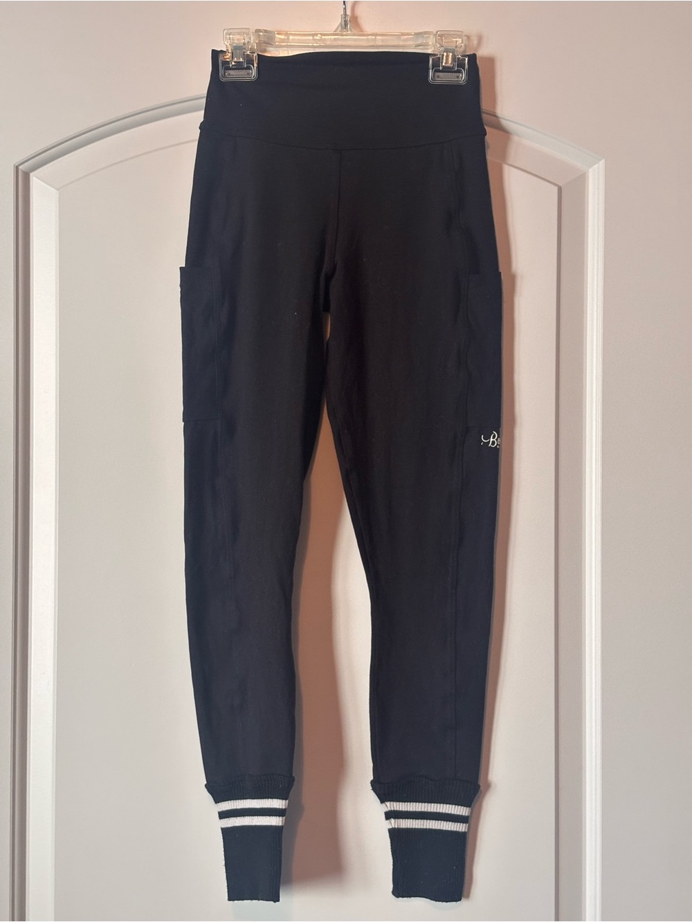 Bombshell Sportswear Black Leggings with White Logo